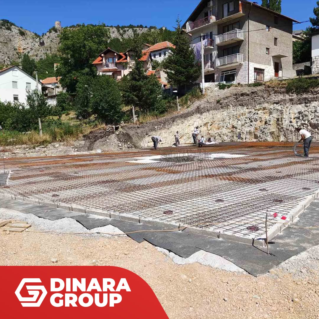 Armatura pripremljena za temeljnu betonsku ploču